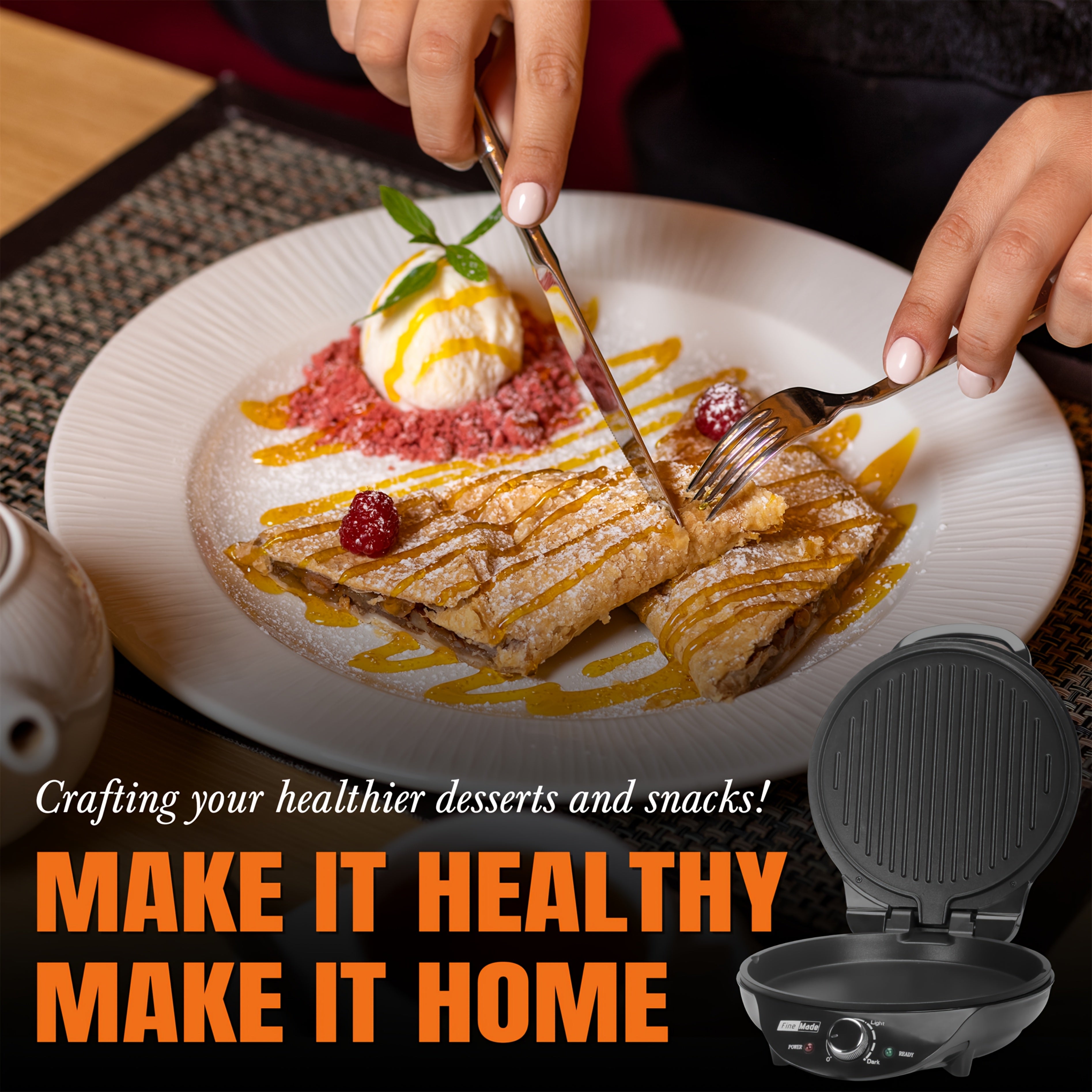 10 Inch Electric Griddle Nonstick, Multi-Funtional Quesadilla Maker, Pizza Maker, Electric Grill Indoor, Smokeless Indoor Grill, Non-Stick Surface, Kitchen Appliances, Black