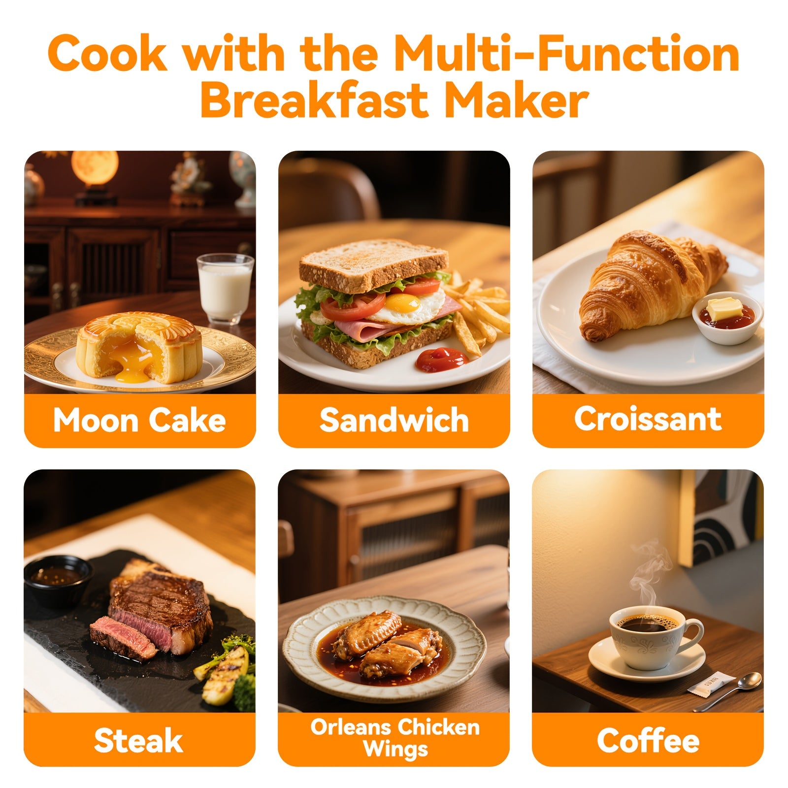 Breakfast Station 3 In 1, Mini Oven, Coffee Maker, Griddle, Breakfast Sandwich Maker, Versatile Breakfast Maker, Kitchen Appliances And Gadgets For Breakfast, Black, 1050W Electric Powerful Semi-Automatic Toaster Mini Oven Br