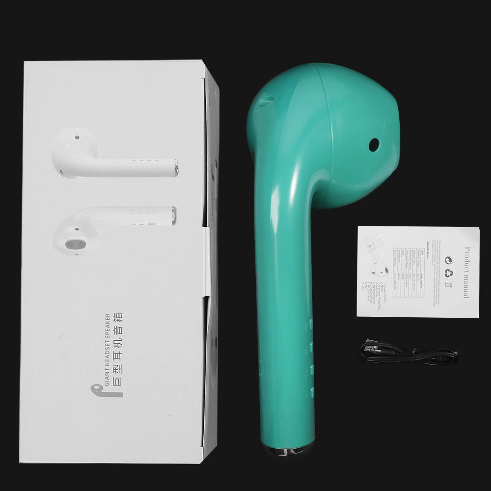 Hot Sale,Speakers,Giant Headset Bluetooth Speaker,TWS,Big Earphone Wireless Portable Speaker,With FM,Mic,TF,AUX,Funny,Cool,Gift