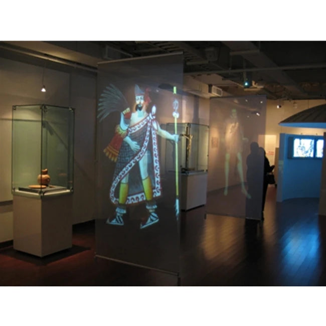 Holographic Projection Screen for Window Shop Display Self-adhesive Rear Projection Screen FilmTransparent/Grey/Dark Color