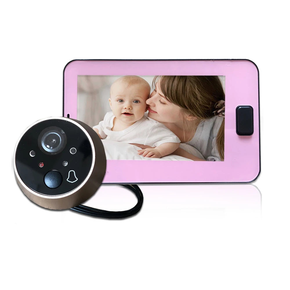4.3 inch LCD Color Screen Digital Doorbell IR Night Door Camera Photo Recording Digital Door Viewer Smart Peephole Doorbell