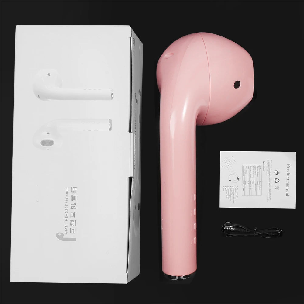 Hot Sale,Speakers,Giant Headset Bluetooth Speaker,TWS,Big Earphone Wireless Portable Speaker,With FM,Mic,TF,AUX,Funny,Cool,Gift