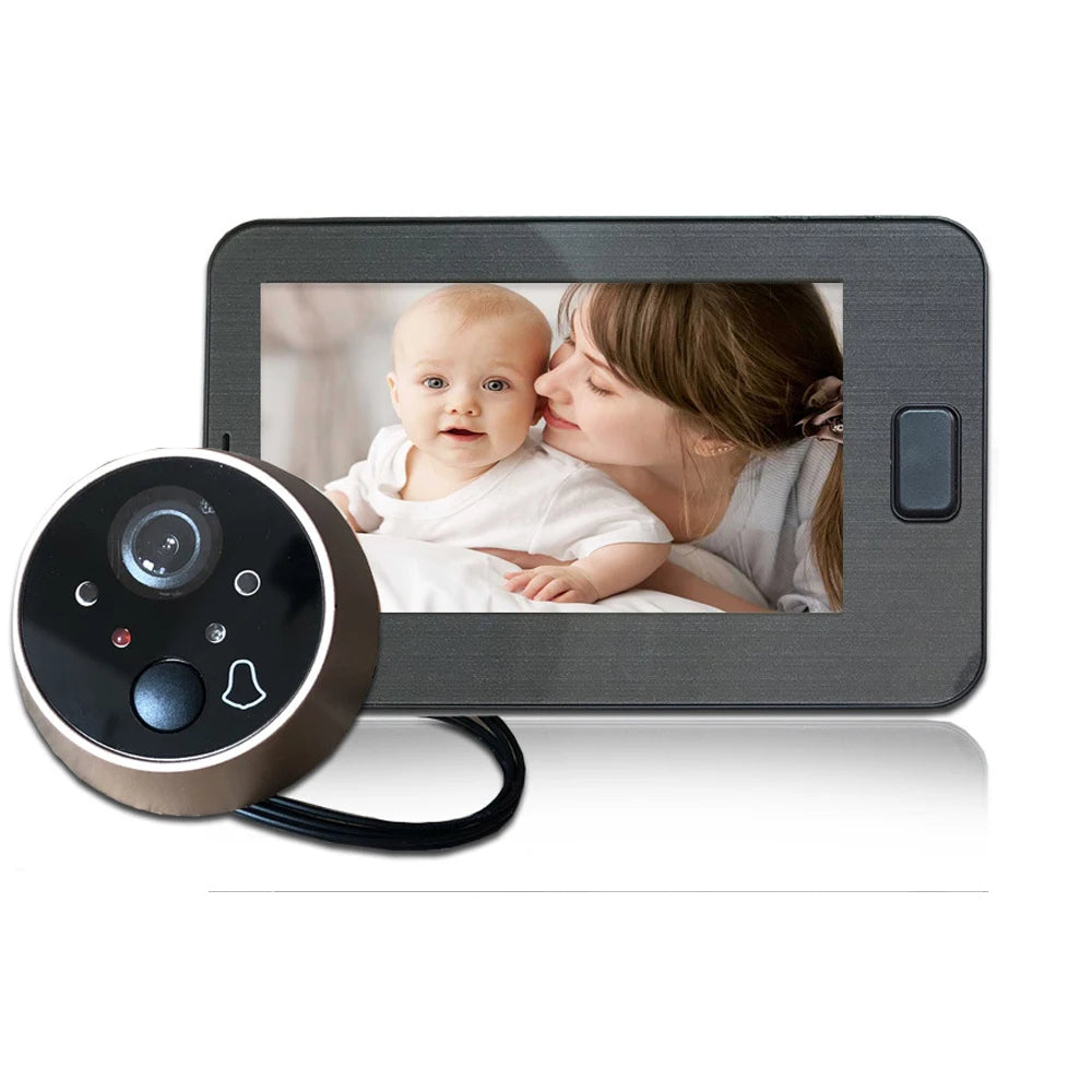 4.3 inch LCD Color Screen Digital Doorbell IR Night Door Camera Photo Recording Digital Door Viewer Smart Peephole Doorbell