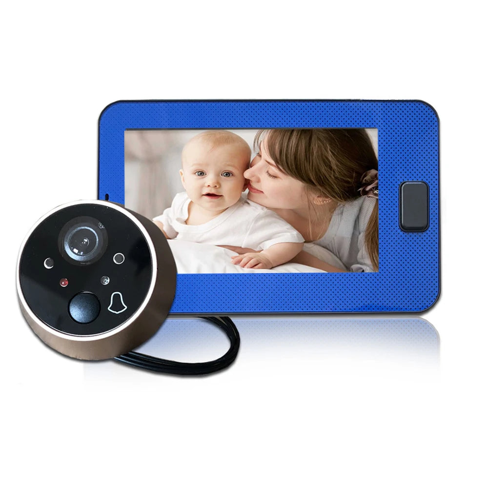 4.3 inch LCD Color Screen Digital Doorbell IR Night Door Camera Photo Recording Digital Door Viewer Smart Peephole Doorbell