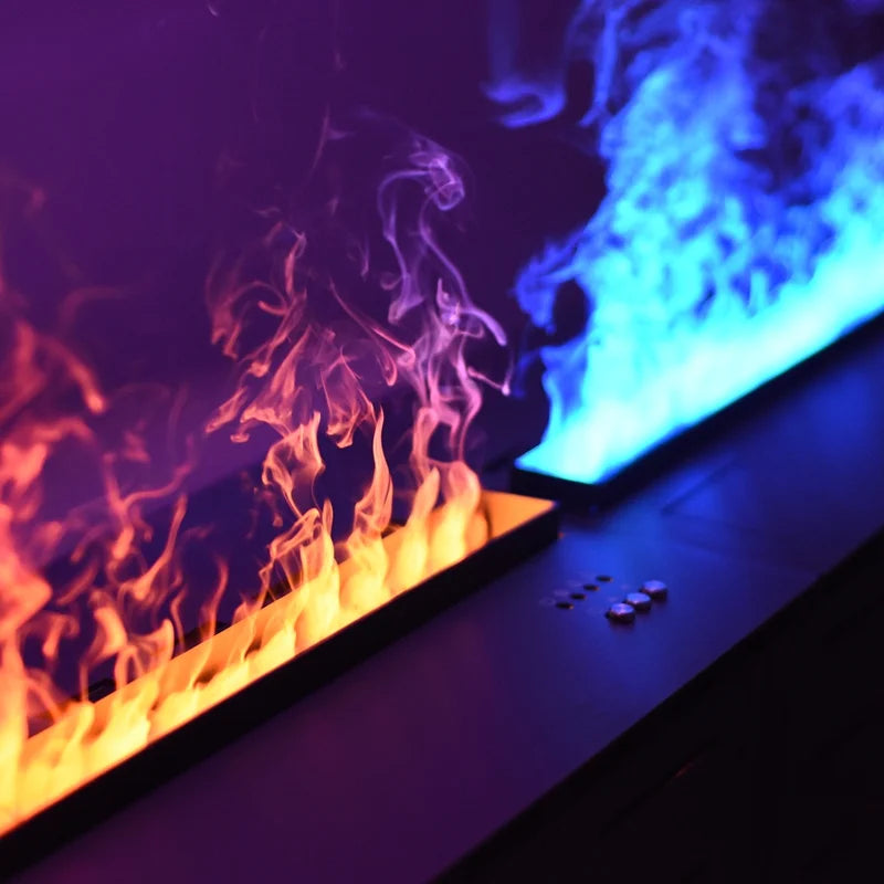 Various Colors Electric Fireplace Heater LED Light Remote Control Flame Water Vapor Buttons Free-standing for Home Hotel Use