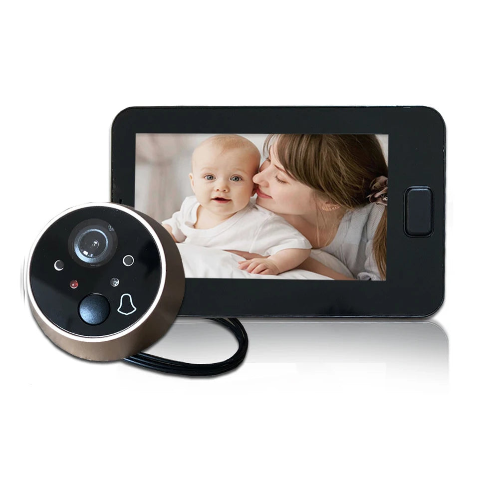 4.3 inch LCD Color Screen Digital Doorbell IR Night Door Camera Photo Recording Digital Door Viewer Smart Peephole Doorbell