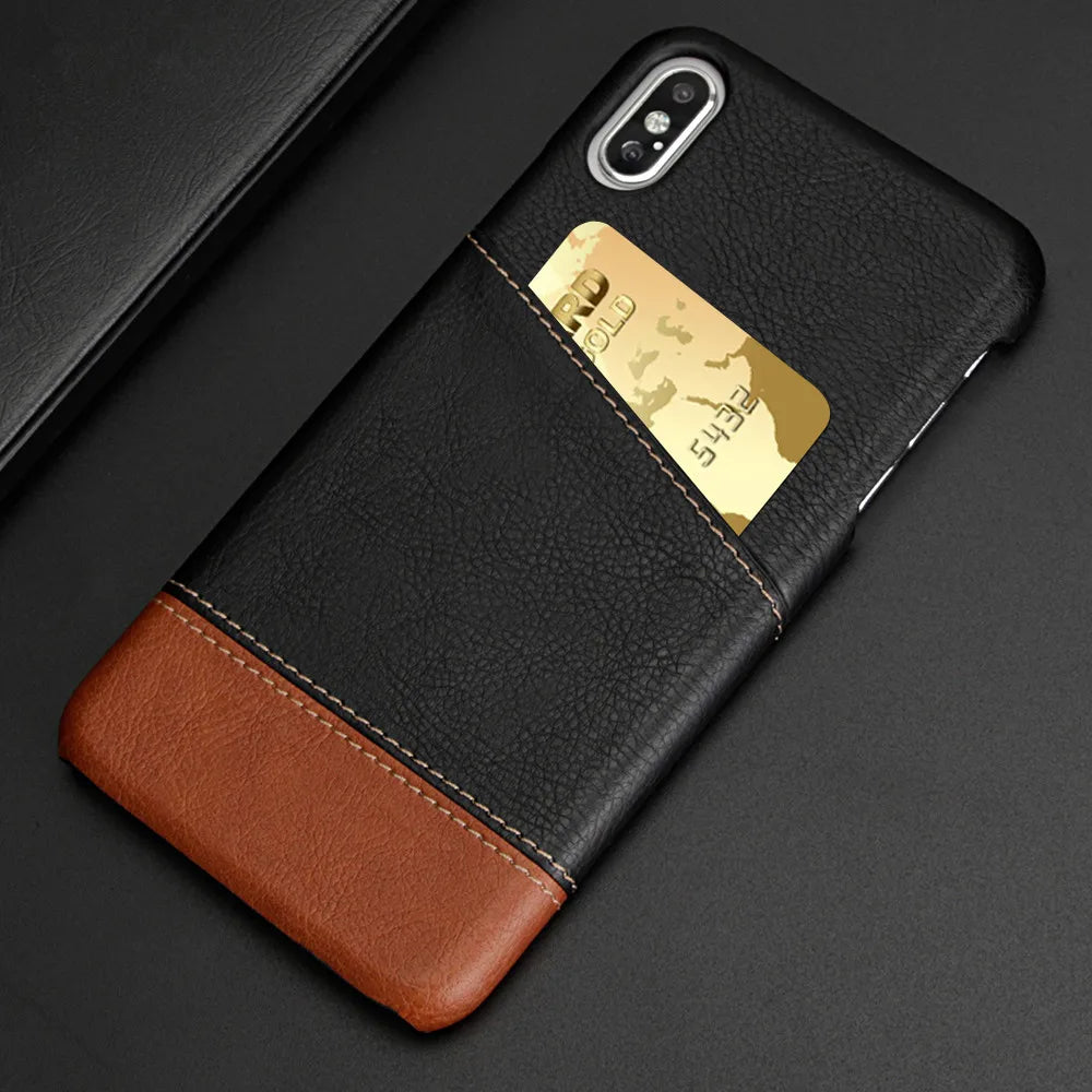 For iPhone XR Case Luxury Slim Leather Credit Card Holder Wallet Case X XS MAX SE 2020 11 12 Pro Max 7 8 6 6S Plus 5 5S Funda