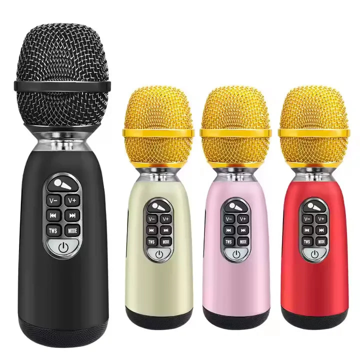 YOFITS L-1238 20w Small Mini Hand Blutooths Wireless Karoke Singing Microphone for Mobile Phone
