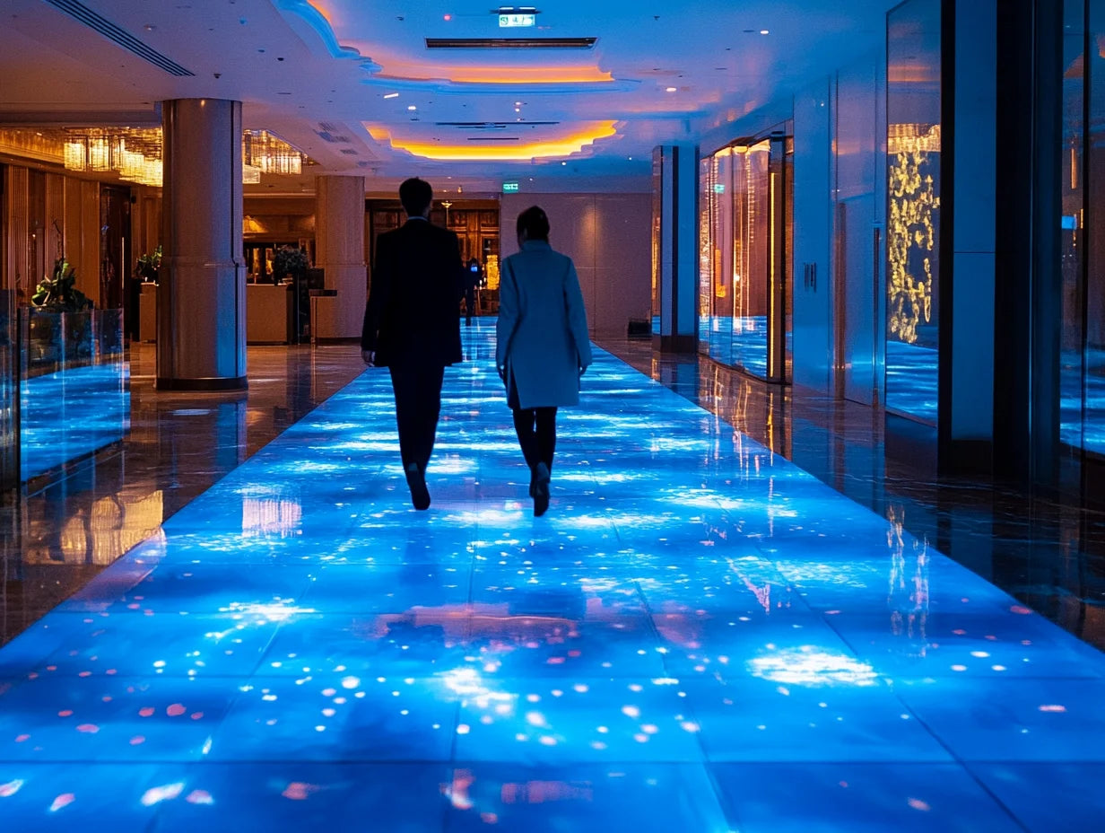 Interactive Newest Sensitive Floor LED Screen Dance Floor Tiles Stage LED Panels for Store Shopping Mall Animation Display