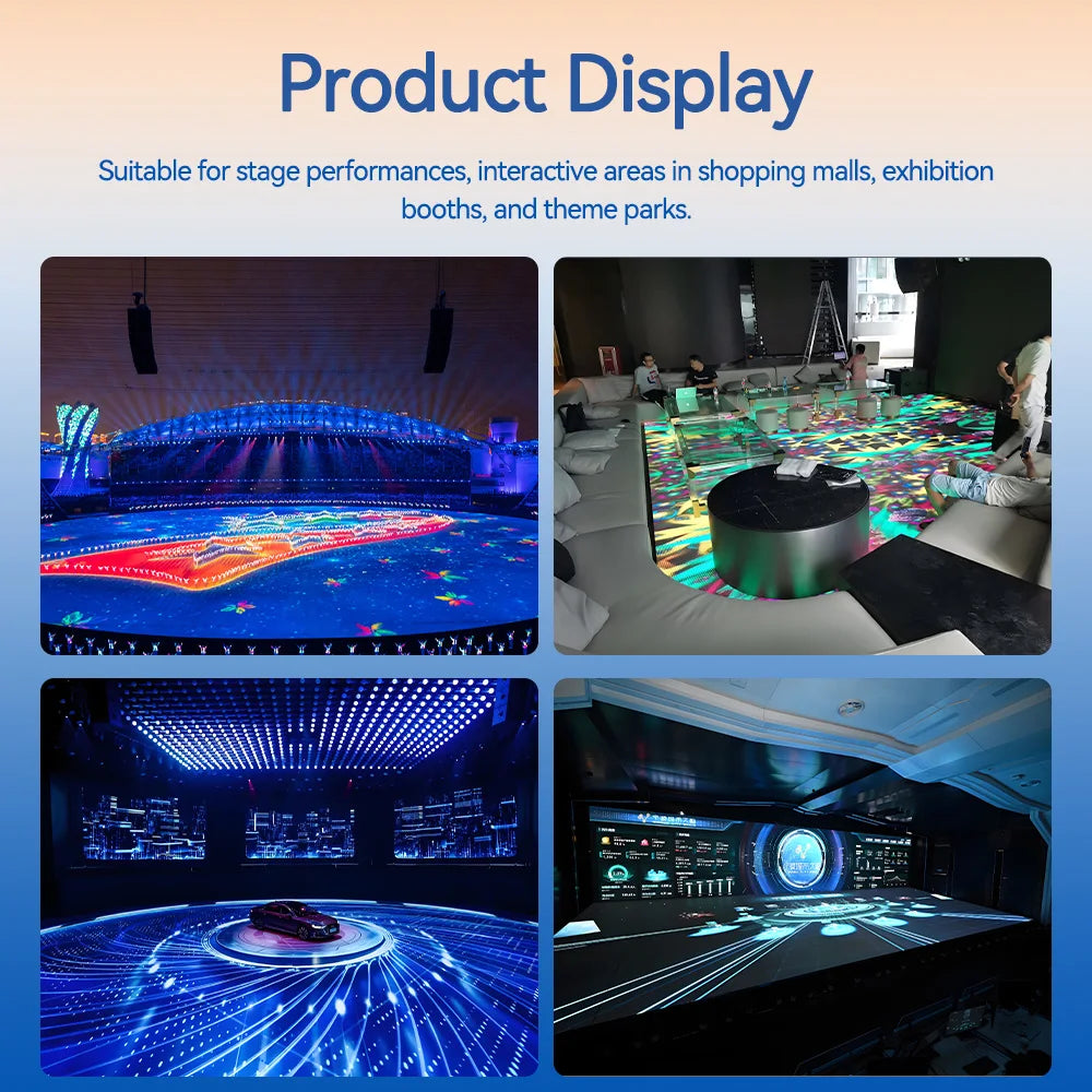 Interactive Newest Sensitive Floor LED Screen Dance Floor Tiles Stage LED Panels for Store Shopping Mall Animation Display