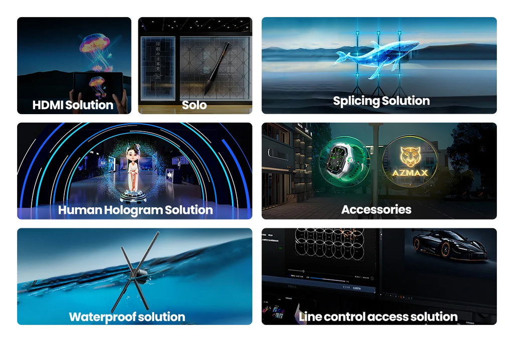 65cm 1280LED Holographic Fan Projector Professional Advertising Display LED Equipment Wholesale Supplies Hologram Holigram