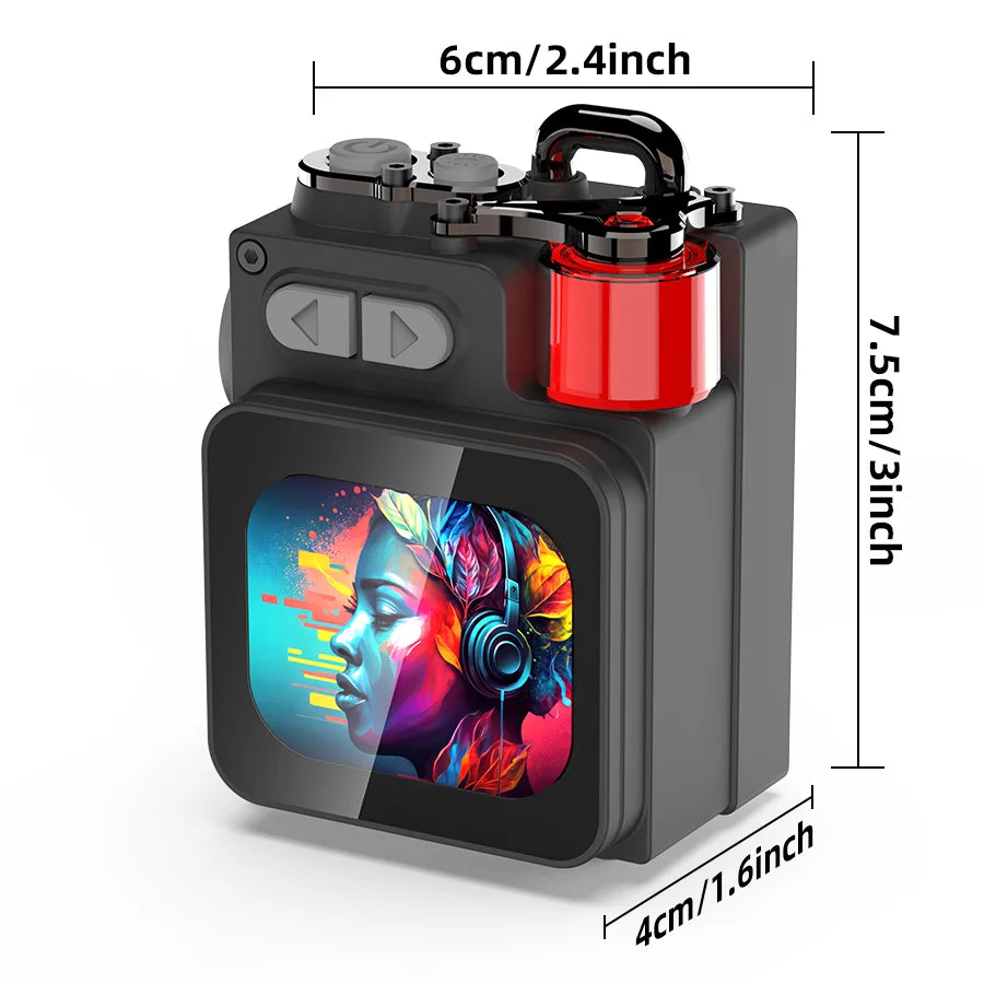 Newest Wireless Bluetooth Metal Mechanical Speaker With LED Display Screen RGB Desktop Subwoofer Support Calendar Alarm Clock