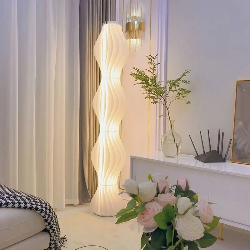Nordic Grass Skirt Floor Lamps Living Room Bedroom Sofa Side Cafe Ambient Lamp Cream Style Upright LED Table Lights Luminaires