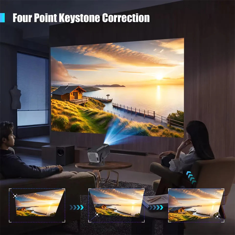 Home Projectors HY320 4K HD Android 11 Projector Native 1080P 320ANSI Wifi6 BT5.0 1280*720P Cinema Portable Outdoor Projetors