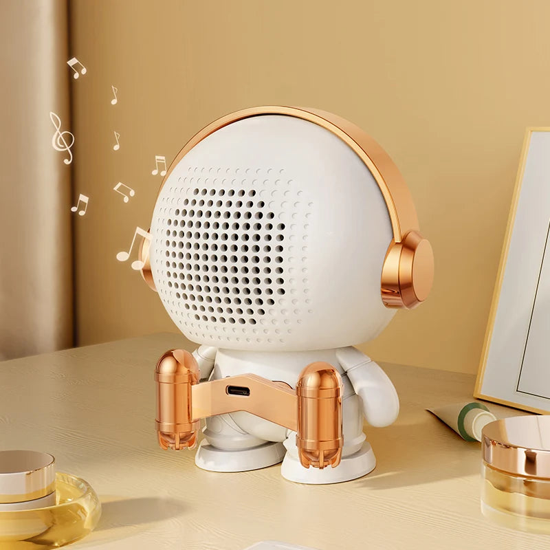 TWS Mini Smart Astronaut Bluetooth Speaker Colorful Lights Surround Sound Portable Audio In Mic Home Decorative Christmas Gifts
