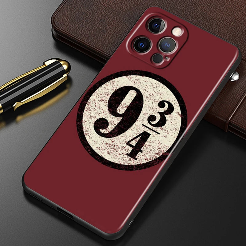 H-H-Harries Logo P-Potteres Art For iPhone 15 14 13 12 11 XS XR X 8 7 SE Pro Max Plus Mini Black Back Phone Case