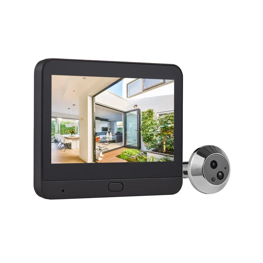 4.3 Inch Video Doorbell Digital Access Control 120 Degree Wide Angle 1080P Auto Sensor Door Eye Camera WIFI Electronic Door Bell