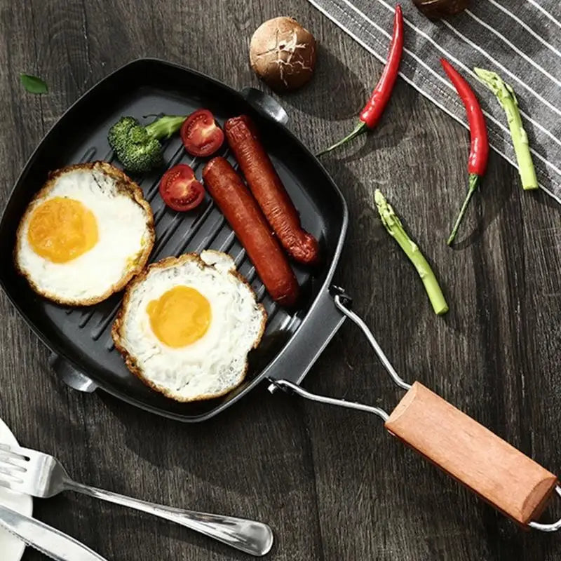 23GA Nonstick Grilling Pan Large Skillets Indoor Cooking Pans Steak Pans for Cooking