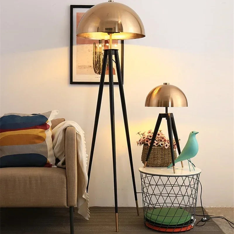 Postmodern Creative Floor Lamp Nordic Vintage Design LED Mushroom Light for Living Room Bedroom Home Office Decor Lighting