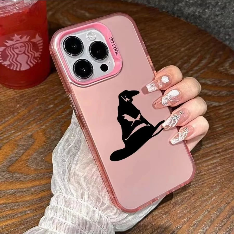 Luxury Phone Case For iPhone 16e 16 Pro Max 15 14 Plus 13 12 Mini 11 Shockproof Silicone Magic Potters Wand Harries Back Cover