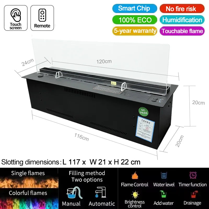 Intelligent water replenishment multi-color atomization fireplace designer luxury home decoration 3D atomization fireplace