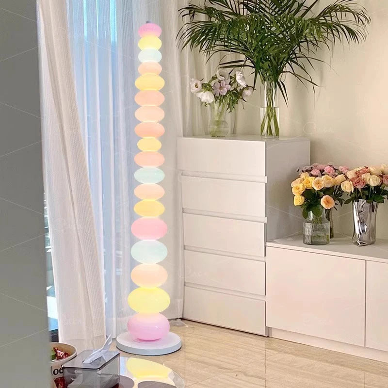 Modern LED Floor Lamp for Living Room Bedroom, Dimmable Standing Lamp with Remote Control, 3 Color Temperatures.