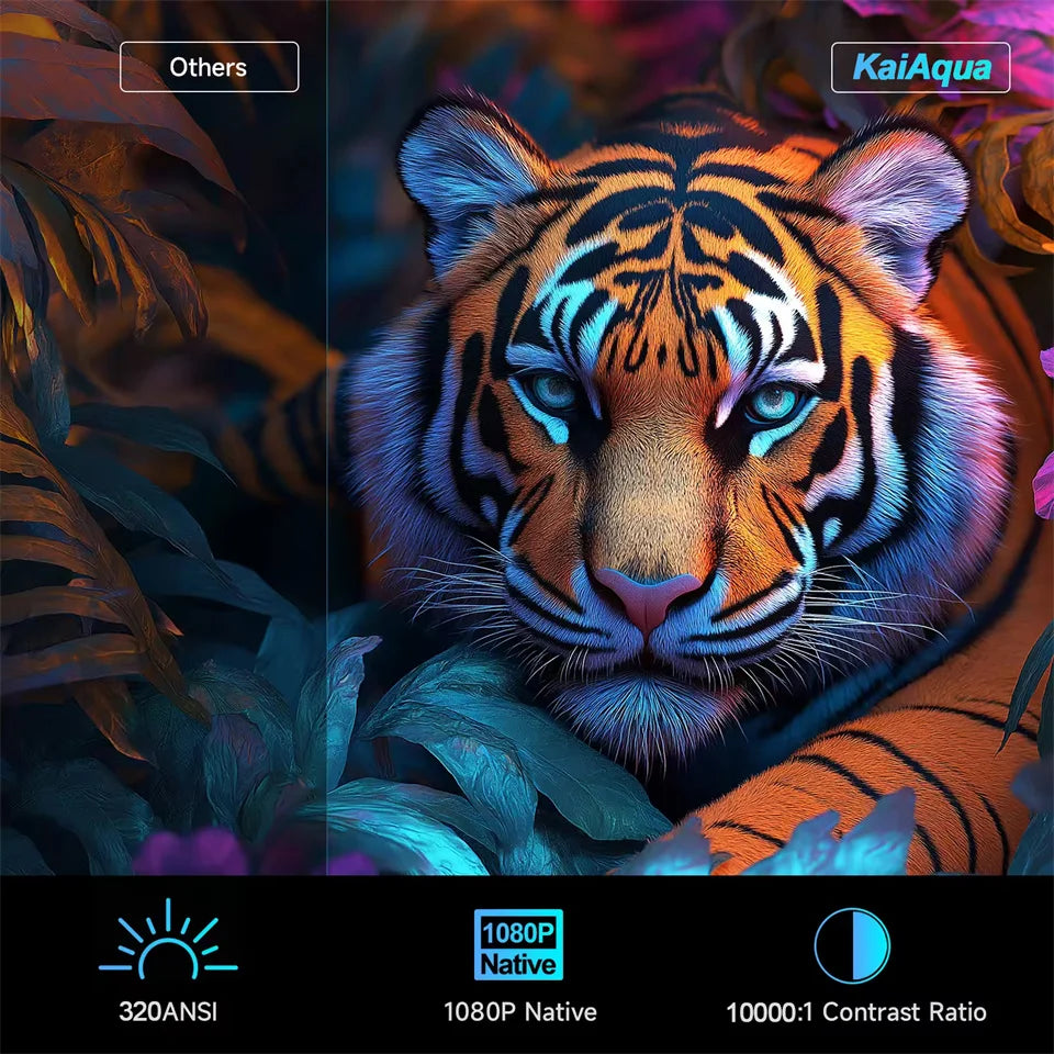 Home Projectors HY320 4K HD Android 11 Projector Native 1080P 320ANSI Wifi6 BT5.0 1280*720P Cinema Portable Outdoor Projetors