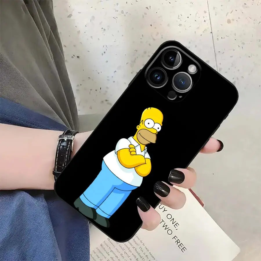 Simpson's Father's Daily Routine Soft Back Phone Cover Case for iPhone X XS XR 7 8 12 13 Mini 15 Plus 11 17 16 Pro Max SE 17Air