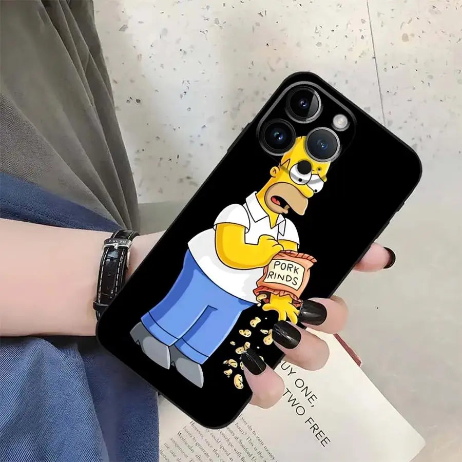 Simpson's Father's Daily Routine Soft Back Phone Cover Case for iPhone X XS XR 7 8 12 13 Mini 15 Plus 11 17 16 Pro Max SE 17Air