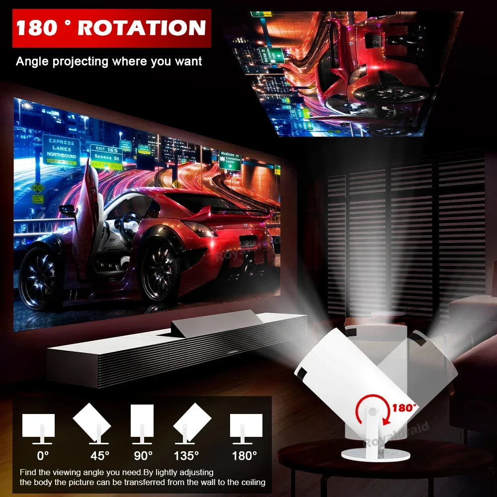 P90 Max Projector Game 4K HD 1080P Bluetooth-Compatible Androd11 Proyector W 2 Wireless Game Controllers Built-in 19000+ Games
