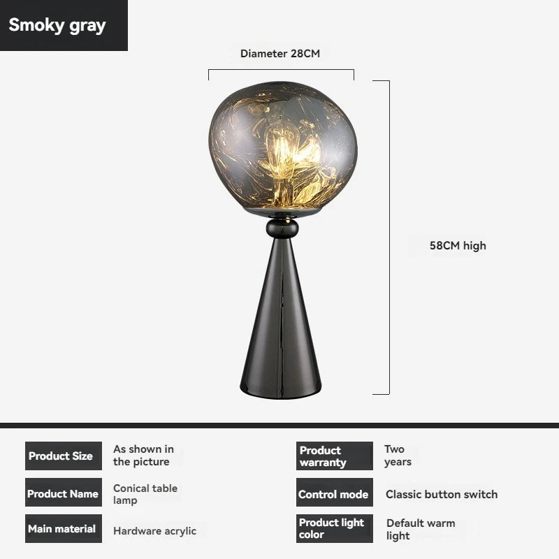 Floor Lamp Black For Living Room Bedroom Post-Modern Corner Floor Lamps With Smoke Gray Shade Standing Lights Table Lamp