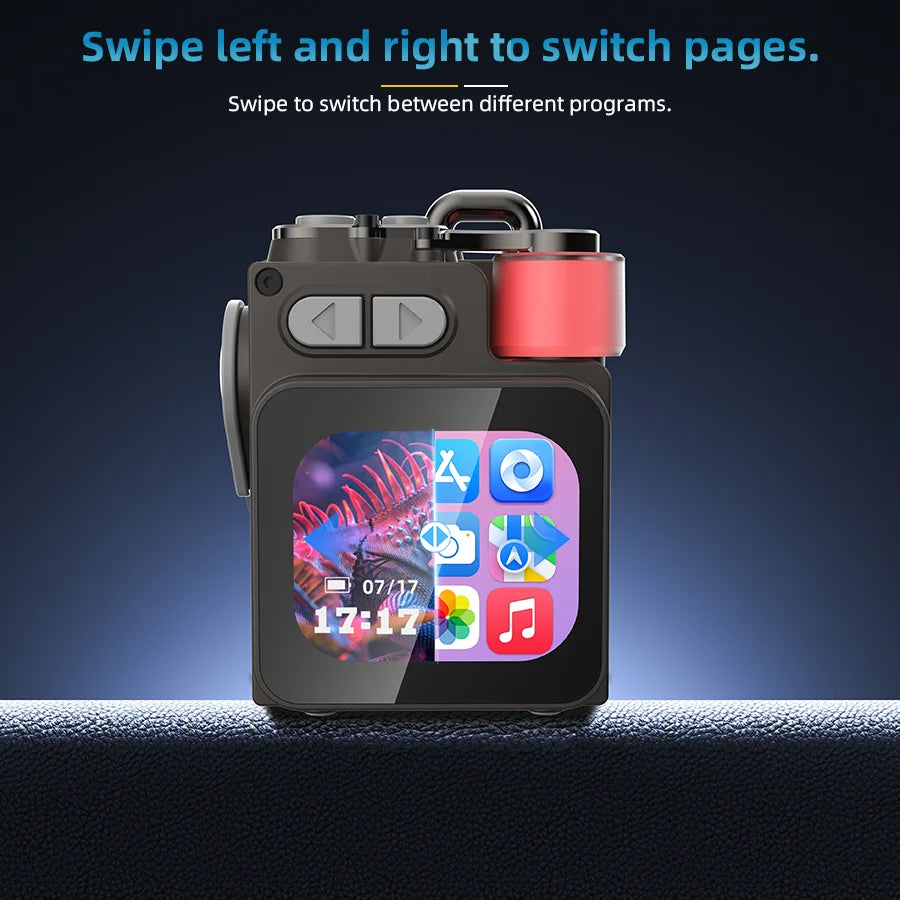 Newest Wireless Bluetooth Metal Mechanical Speaker With LED Display Screen RGB Desktop Subwoofer Support Calendar Alarm Clock