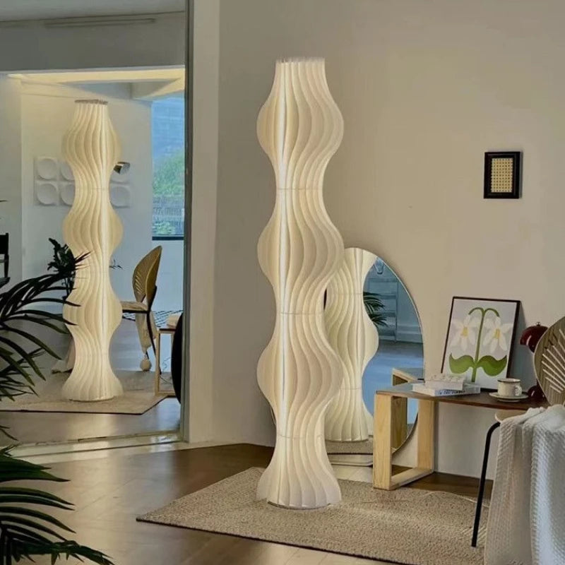 Nordic Grass Skirt Floor Lamps Living Room Bedroom Sofa Side Cafe Ambient Lamp Cream Style Upright LED Table Lights Luminaires