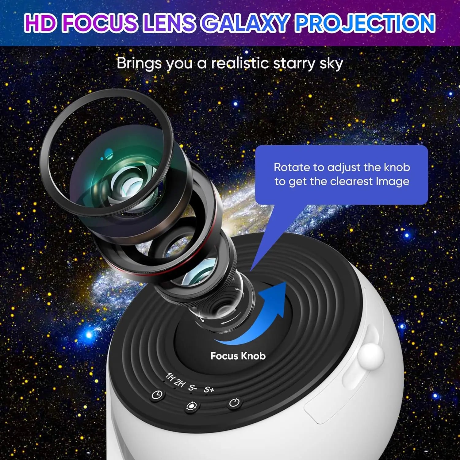 Galaxy Projector for Bedroom Home Planetarium Projector Lamp LED Space Galaxy Lamp Ceiling Room Decor for Kids Adults Projector