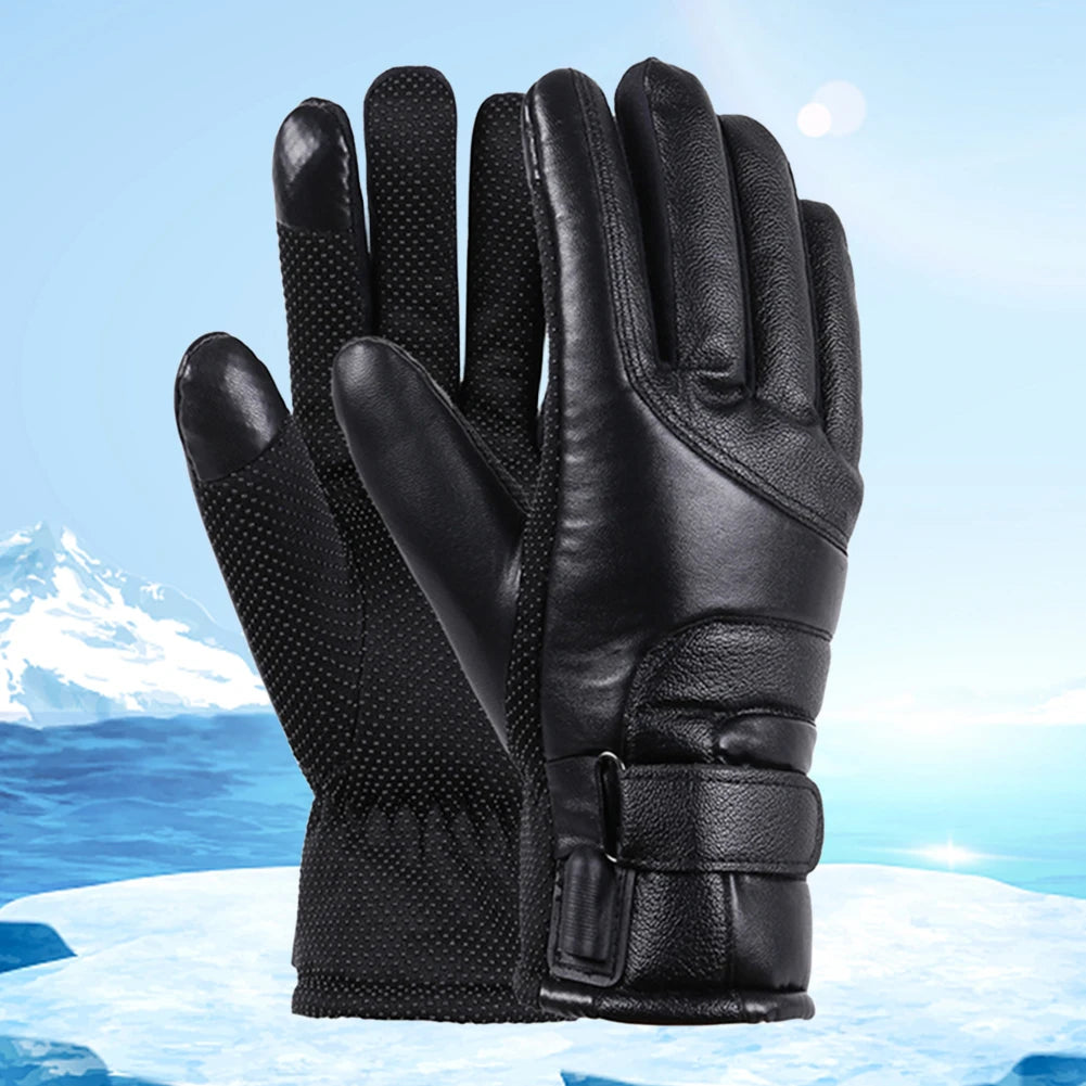 Winter Electric Warming Gloves Thermal Heated Gloves USB Heated Gloves Waterproof Winter Outdoor Warm Gloves for Off Road Skiing