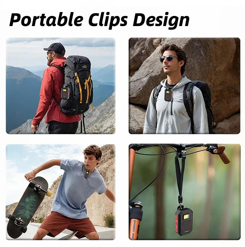 Monster TWS Bluetooth Speaker Wearable Magnetic Clip-on Portable Bluetooth Sound Box IPX67 Waterproof Subwoofer Powerful Bass