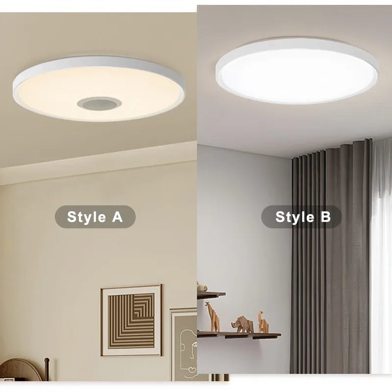 MARPOU Smart Ceiling Lights TUYA RGB Dimming Modern Music Light With Remote Control 32W 45W 47W AC220V For Bedroom Living room