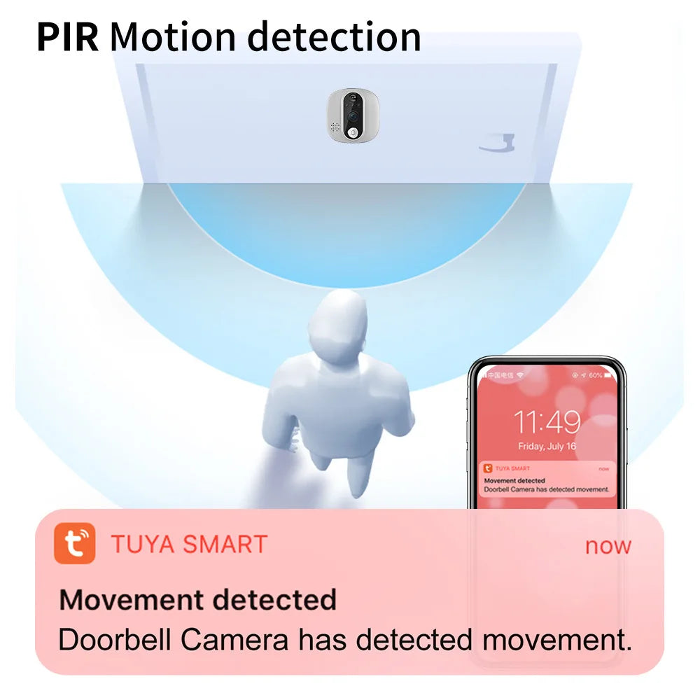 Home Security door camera Tuya wifi door bell mirilla digital puerta video door peephole viewer with 4.3" inch touch screen