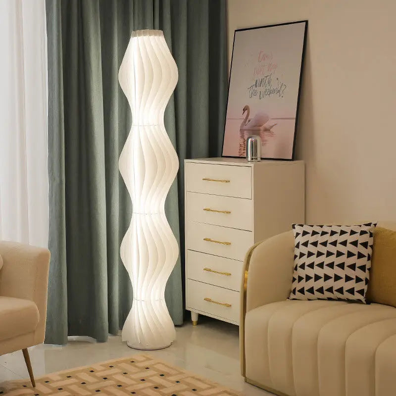 Nordic Grass Skirt Floor Lamps Living Room Bedroom Sofa Side Cafe Ambient Lamp Cream Style Upright LED Table Lights Luminaires