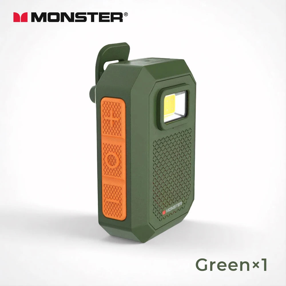 Monster TWS Bluetooth Speaker Wearable Magnetic Clip-on Portable Bluetooth Sound Box IPX67 Waterproof Subwoofer Powerful Bass