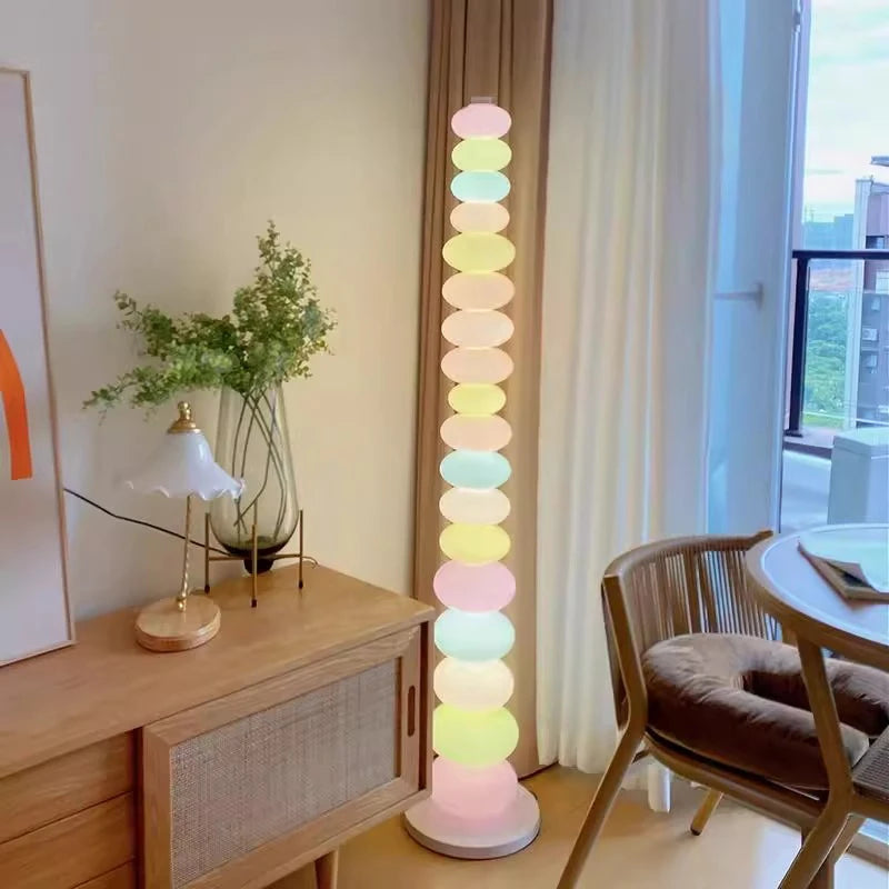 Modern LED Floor Lamp for Living Room Bedroom, Dimmable Standing Lamp with Remote Control, 3 Color Temperatures.