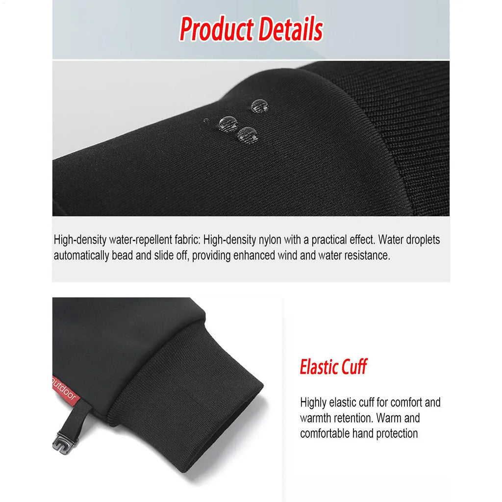 USB Heated Gloves Screen Touch Winter Thermal Heating Mitts 1 Pair Cold Weather Waterproof Mitts Sport Clothing for Running