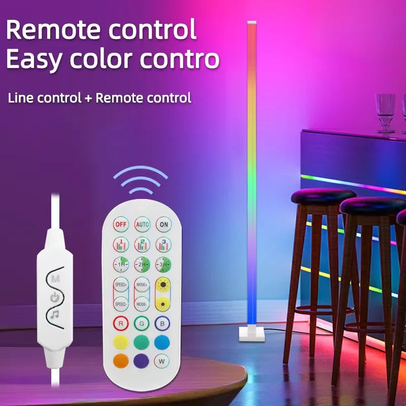 RGBIC Floor Lamp RGB DC 5V Corner Floor Lamp Bedroom Ambient Lighting Scandinavian Style Color Changing Dimmable Soft Lighting