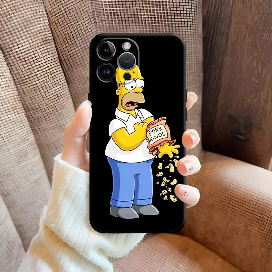 Simpson's Father's Daily Routine Soft Back Phone Cover Case for iPhone X XS XR 7 8 12 13 Mini 15 Plus 11 17 16 Pro Max SE 17Air