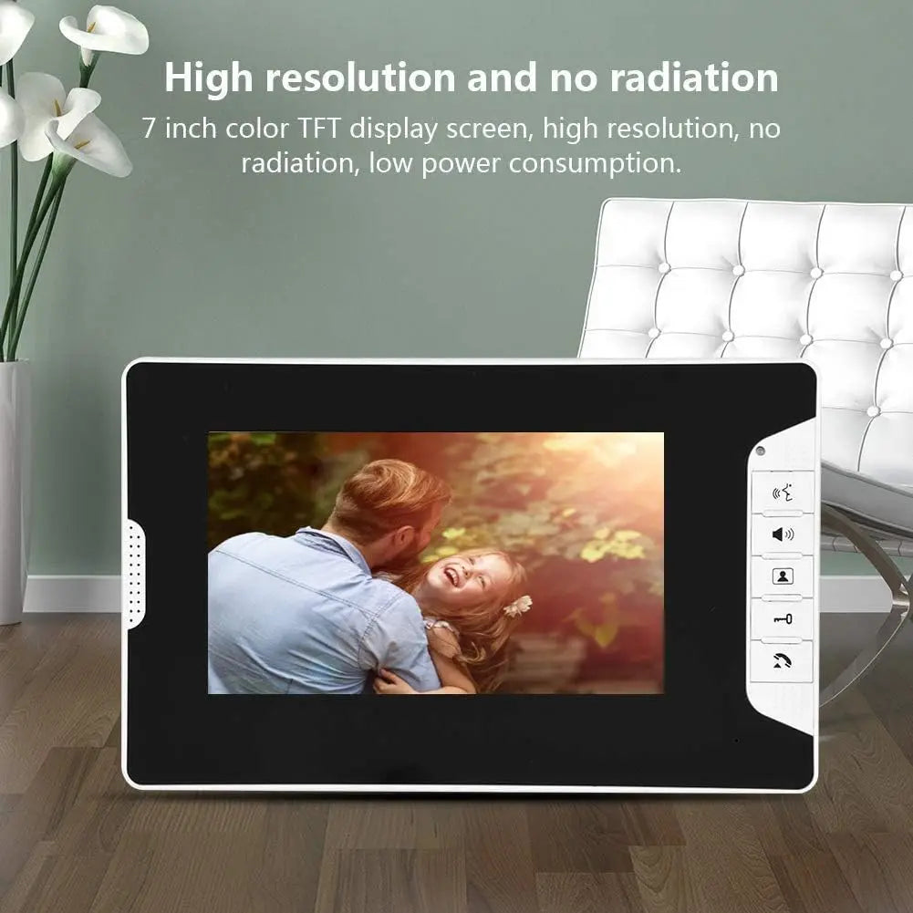 Video Intercom System, 7" Video Intercom Doorbell Camera System, Smart Video Door Phone Intercom Kit Waterproof Camera Door Bell
