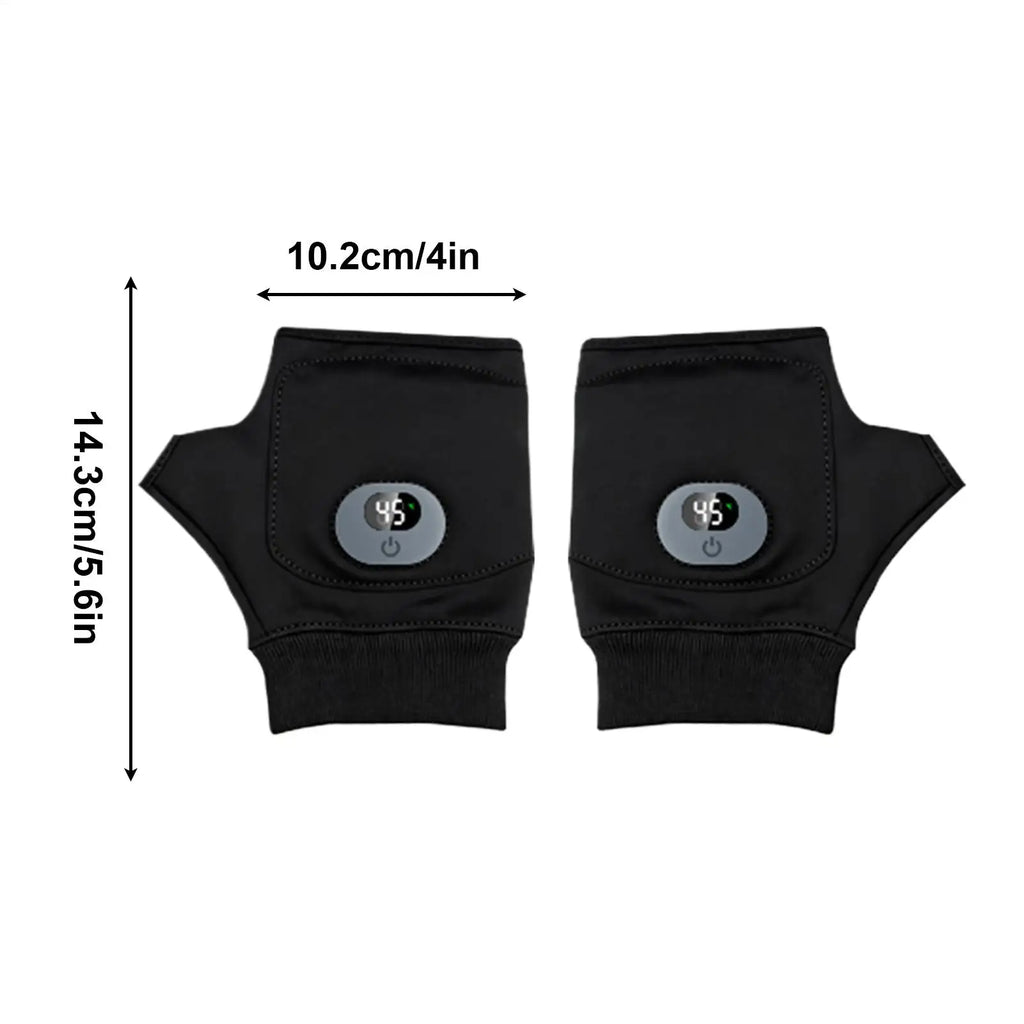 Digital Display Heated Gloves USB Electric Hand Warmer with 3 Heat Levels for Outdoor Sports & Office Use