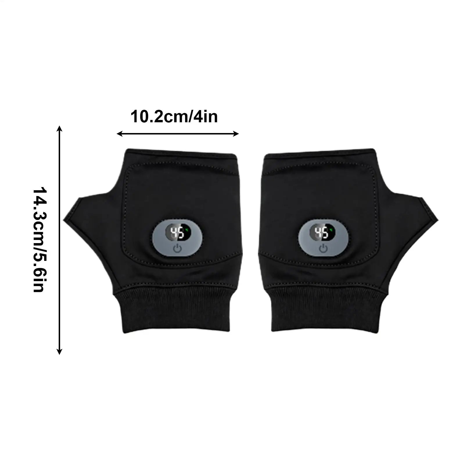 Digital Display Heated Gloves USB Electric Hand Warmer with 3 Heat Levels for Outdoor Sports & Office Use