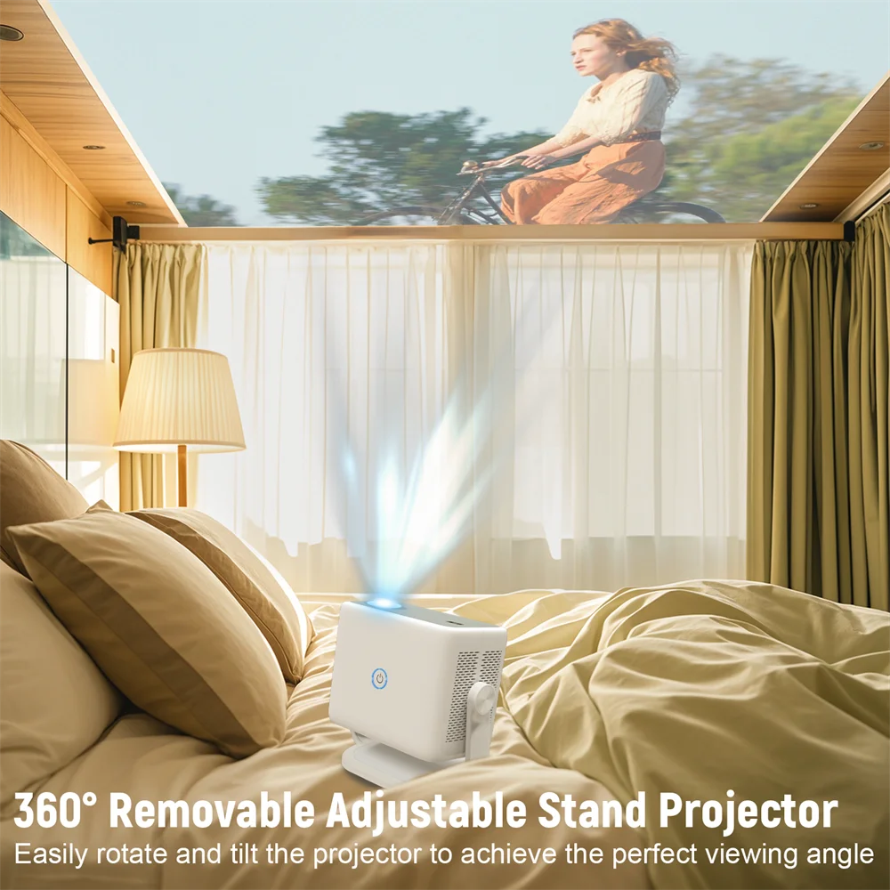 Velec Netflix Certification Projector Android 13 4K Native 1080P 650ANSI With Auto Focus Wifi6 BT5.2 360° Home Outdoor Projector