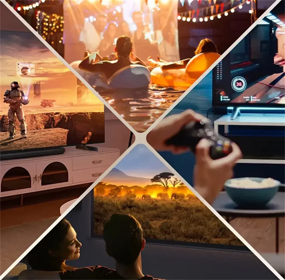 Portable Projector 4K 900ANSI WiFi 6 Android 11 Projector Support Full HD Movie Gaming 1080P Home Outdoor Cinema Beam Projectors