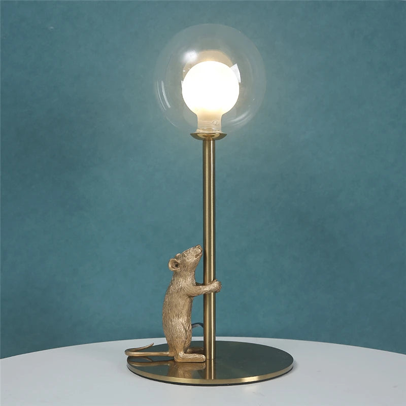 Modern Decorative Floor Lamps Resin Animal Stand Lamps LED Desk Lights Mouse Table Lamps Home Decor Desk Lamp Lighting Fixtures